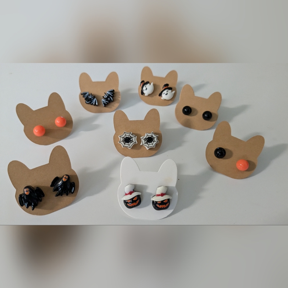 Halloween earrings 8 pairs